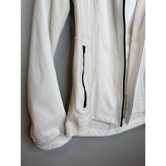 Women’s Lululemon Cross Chill Performance Jacket 6 White MISSING ZIPPER PULL - Picture 3 of 10
